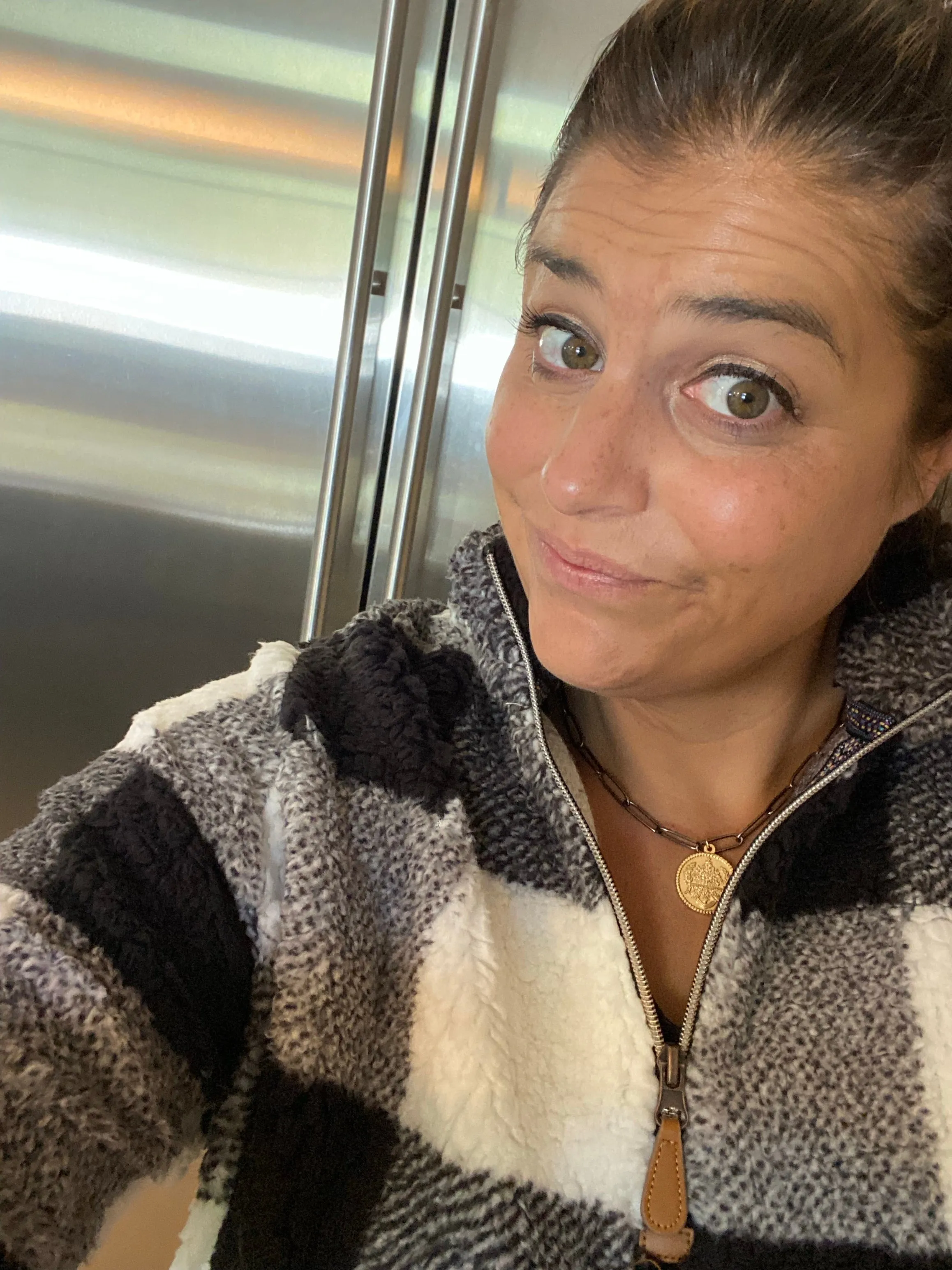 Buffalo Plaid Sherpa Pullover