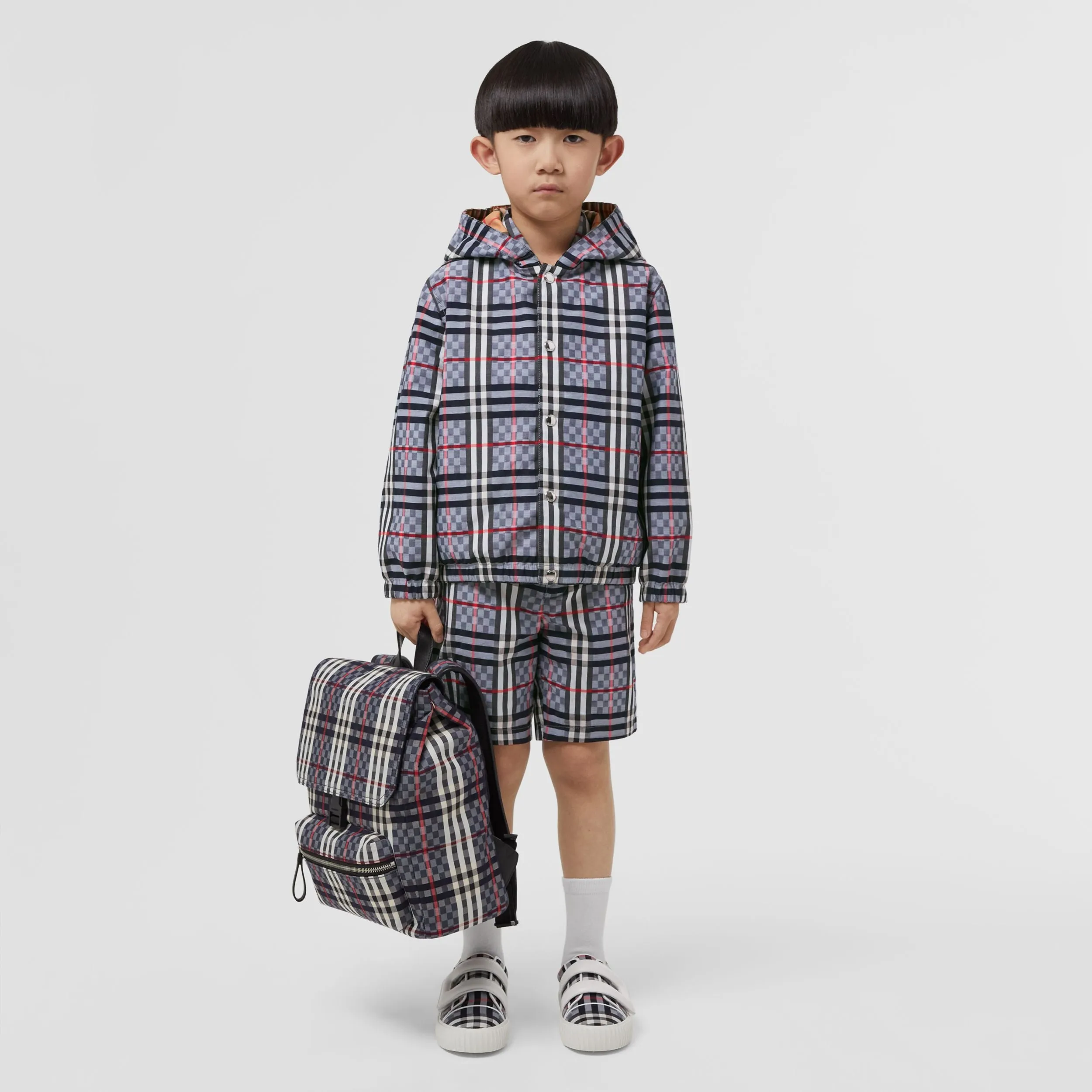 Burberry Reversible Check Stretch Jacquard Jacket