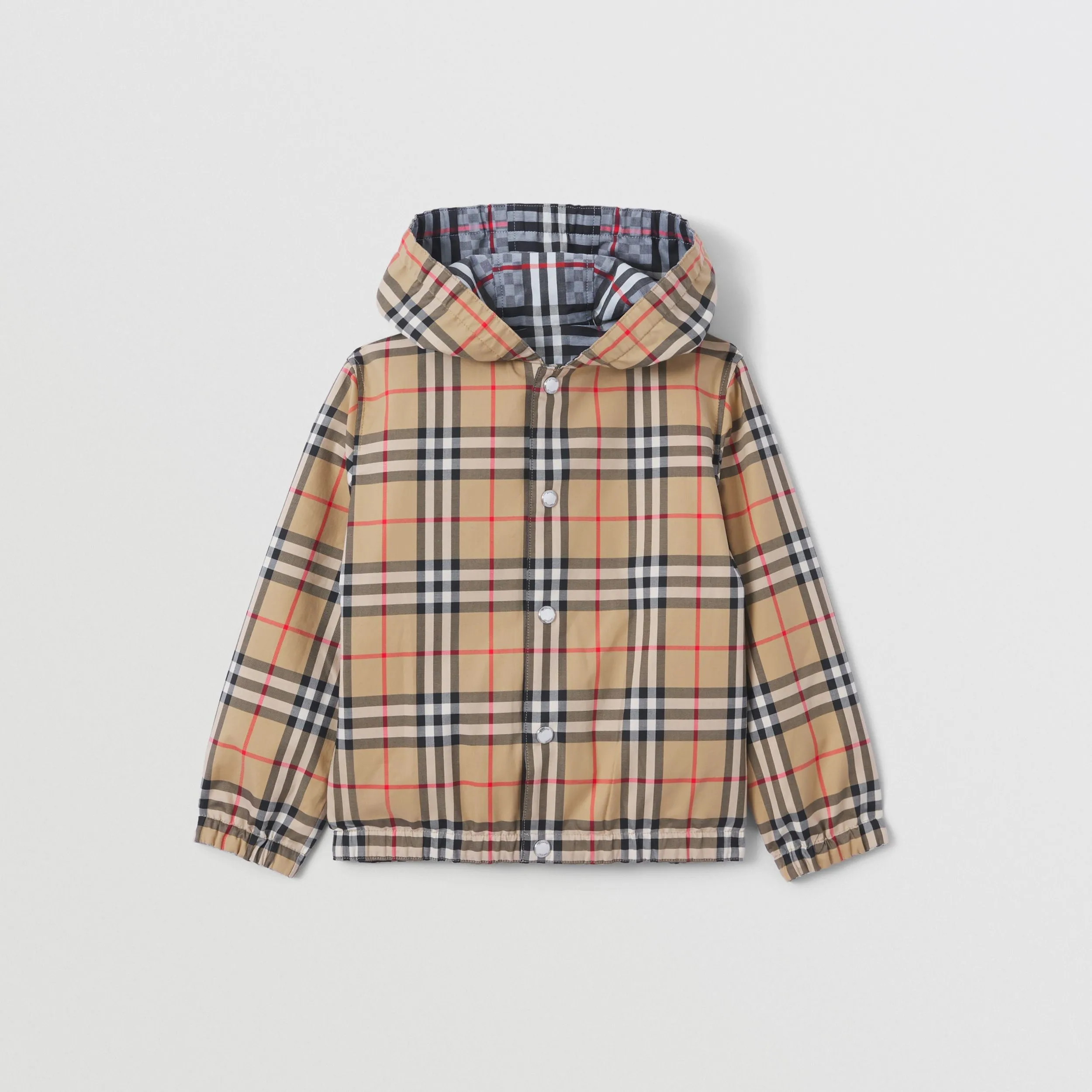 Burberry Reversible Check Stretch Jacquard Jacket