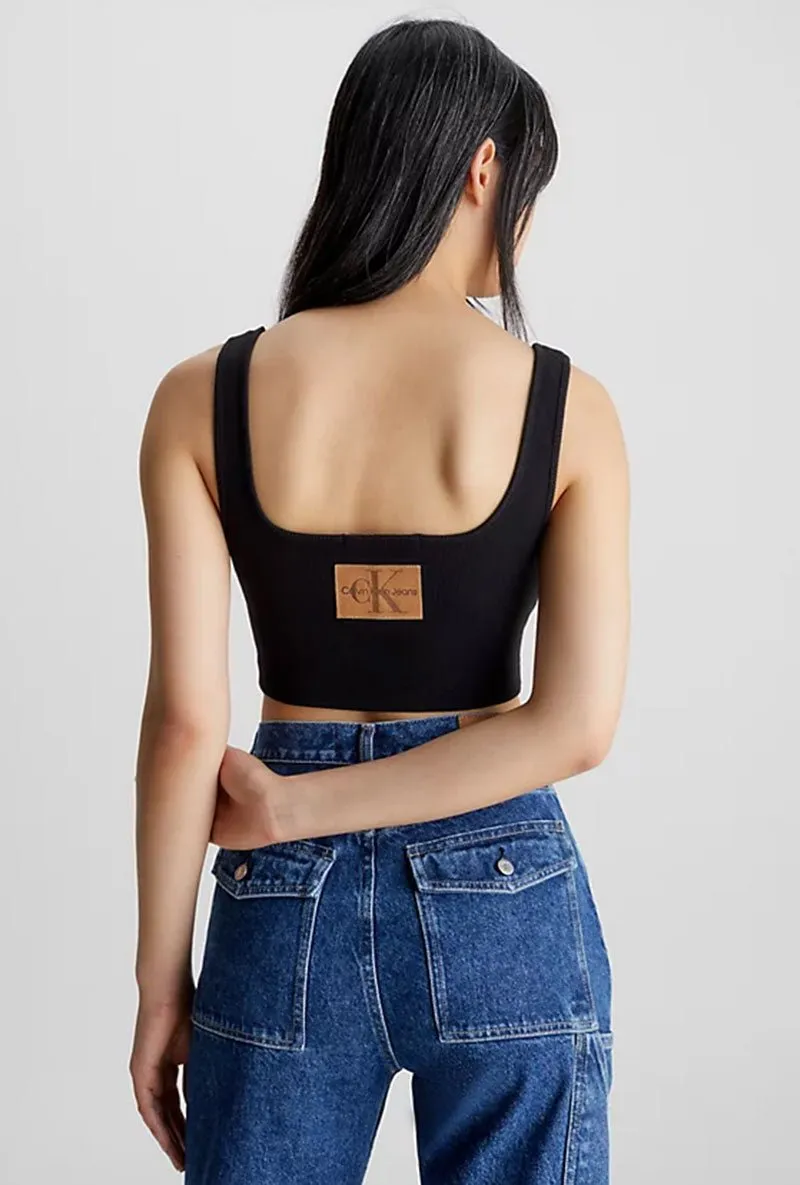 CALVIN KLEIN RIBBED BRALETTE TOP