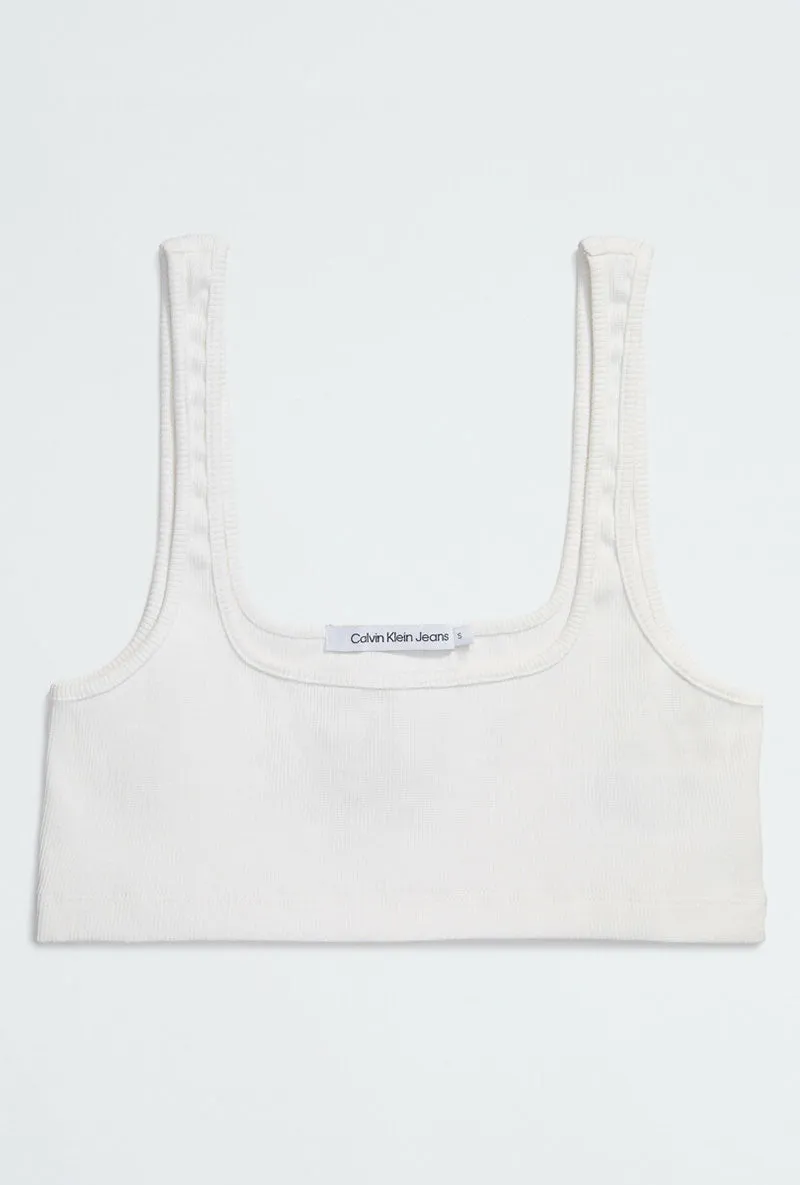 CALVIN KLEIN RIBBED BRALETTE TOP