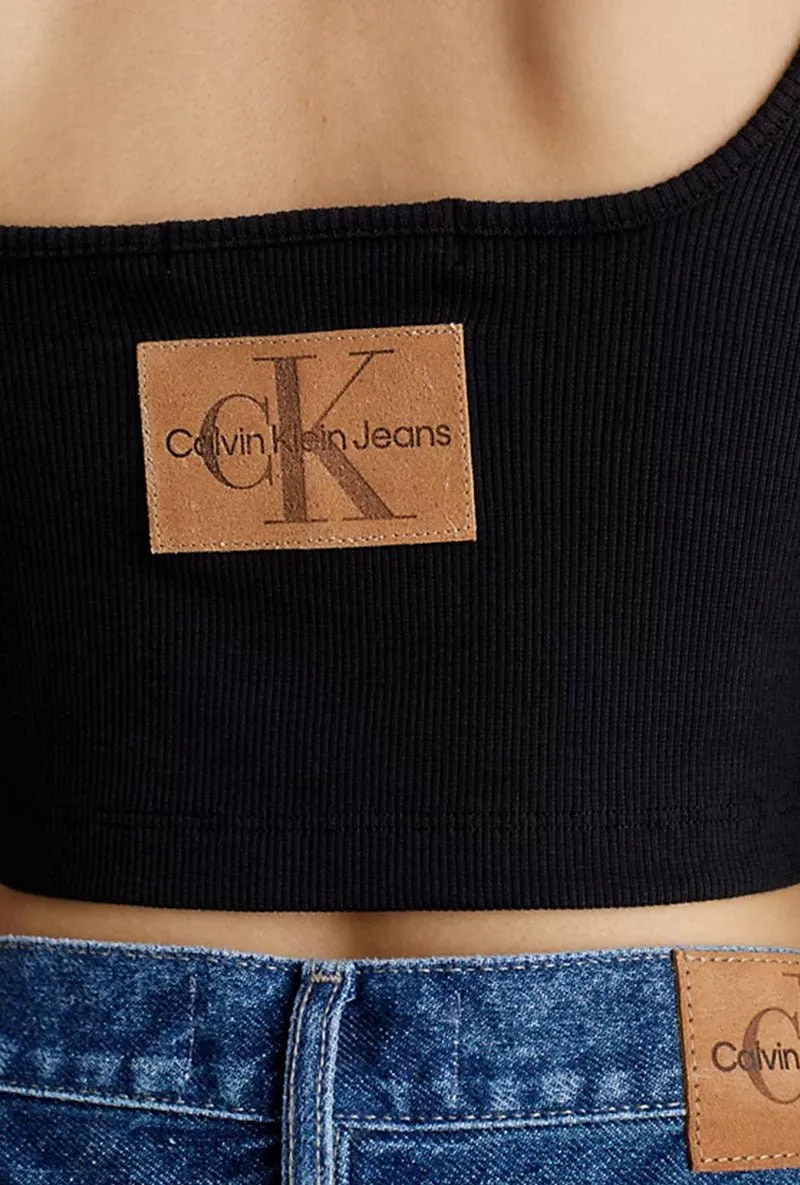CALVIN KLEIN RIBBED BRALETTE TOP