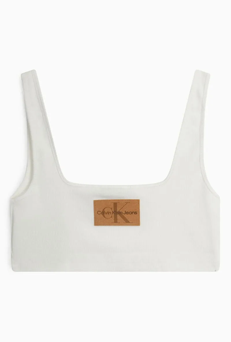 CALVIN KLEIN RIBBED BRALETTE TOP