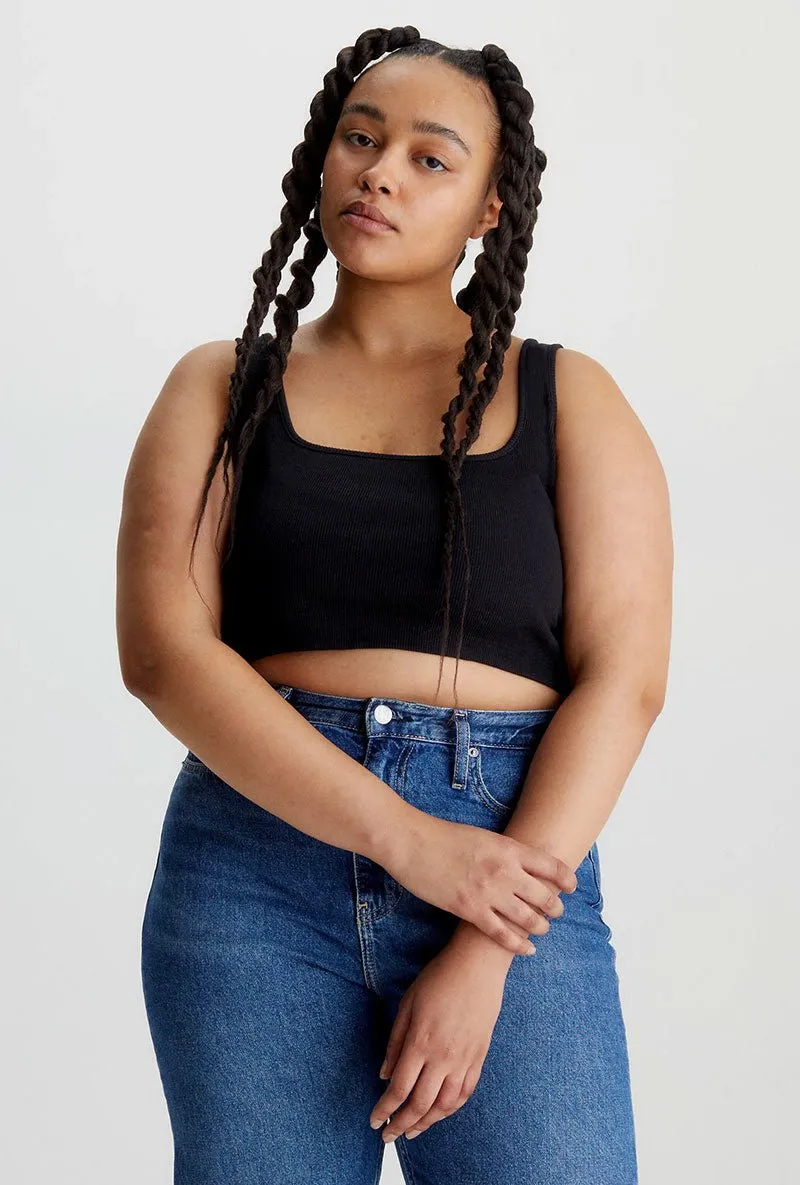 CALVIN KLEIN RIBBED BRALETTE TOP