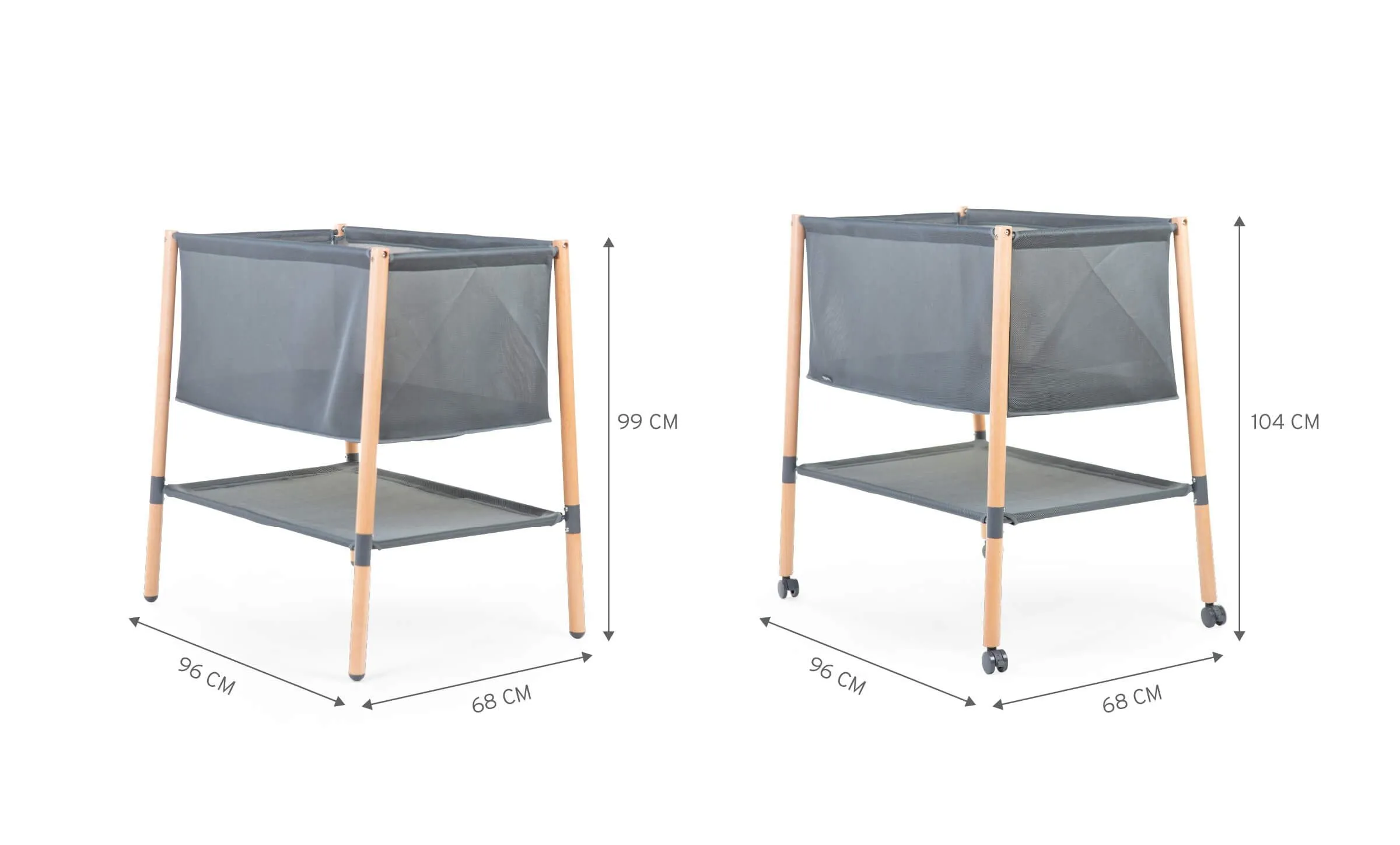 Childhome Evolux Crib - Natural Anthracite