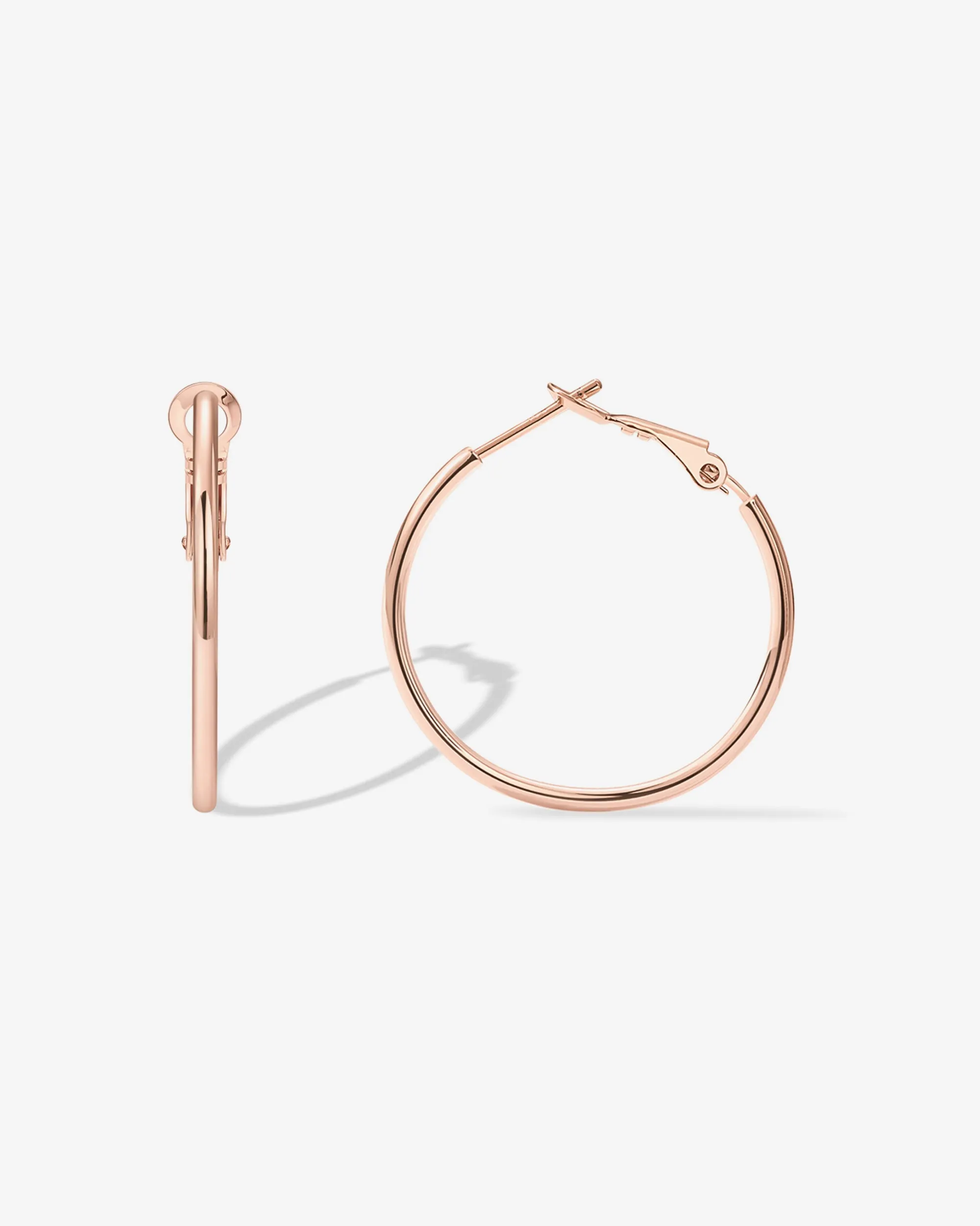 Clasp Back Thin Hoops