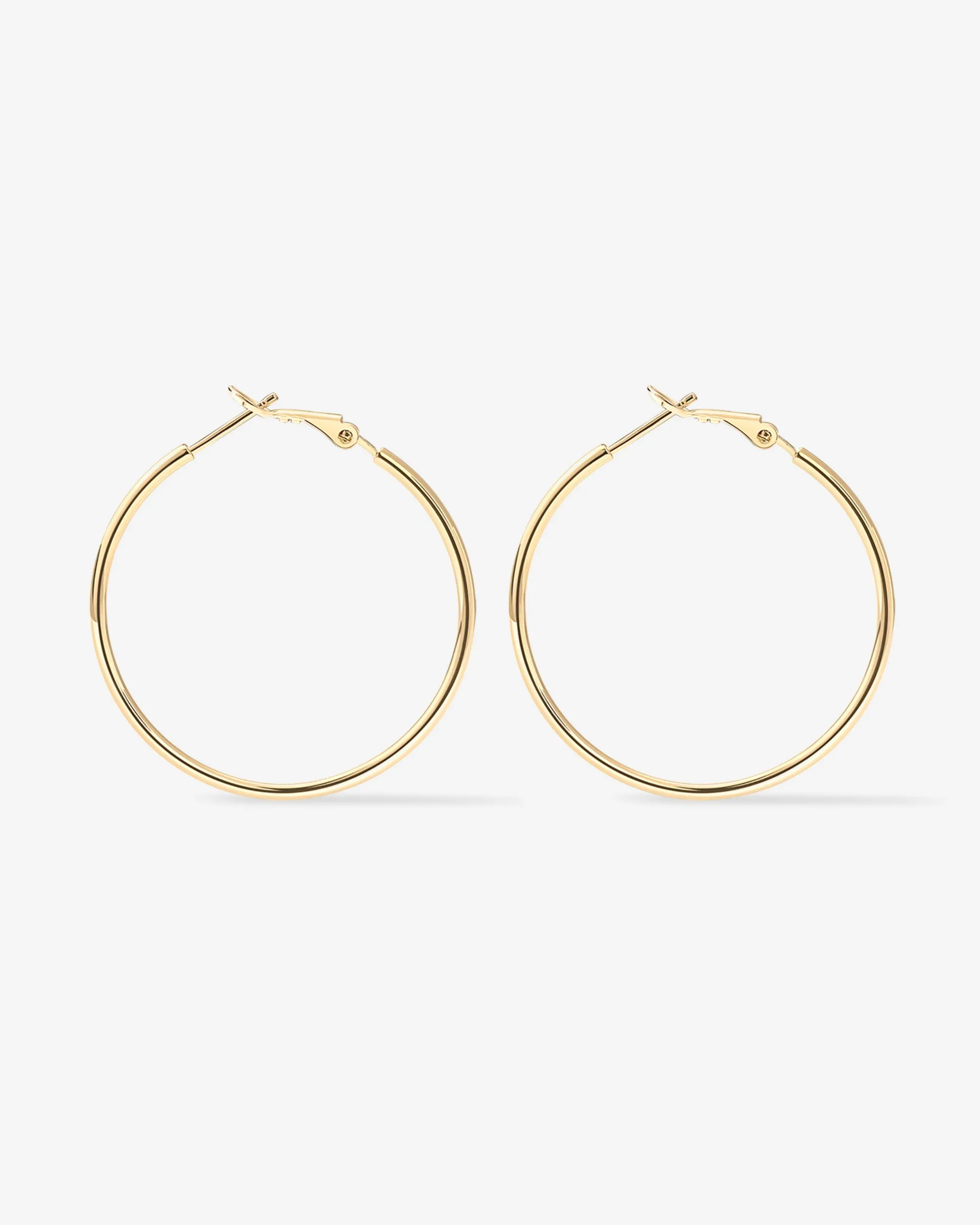 Clasp Back Thin Hoops