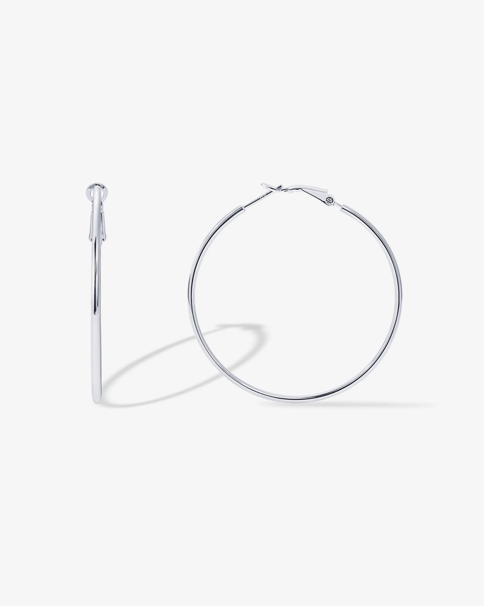 Clasp Back Thin Hoops