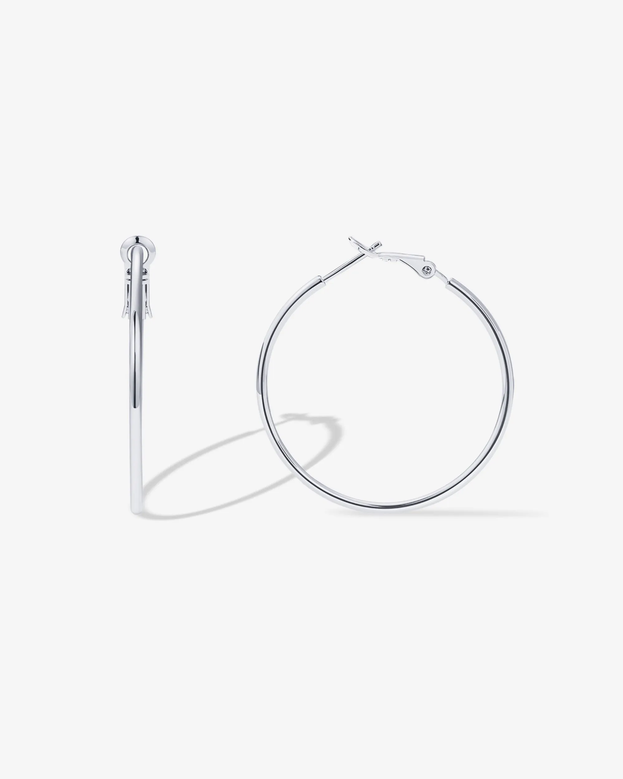 Clasp Back Thin Hoops