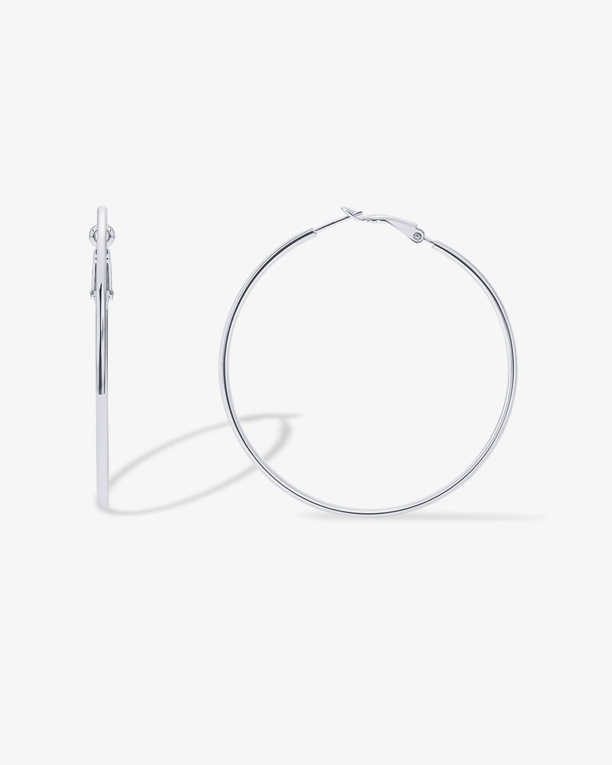 Clasp Back Thin Hoops