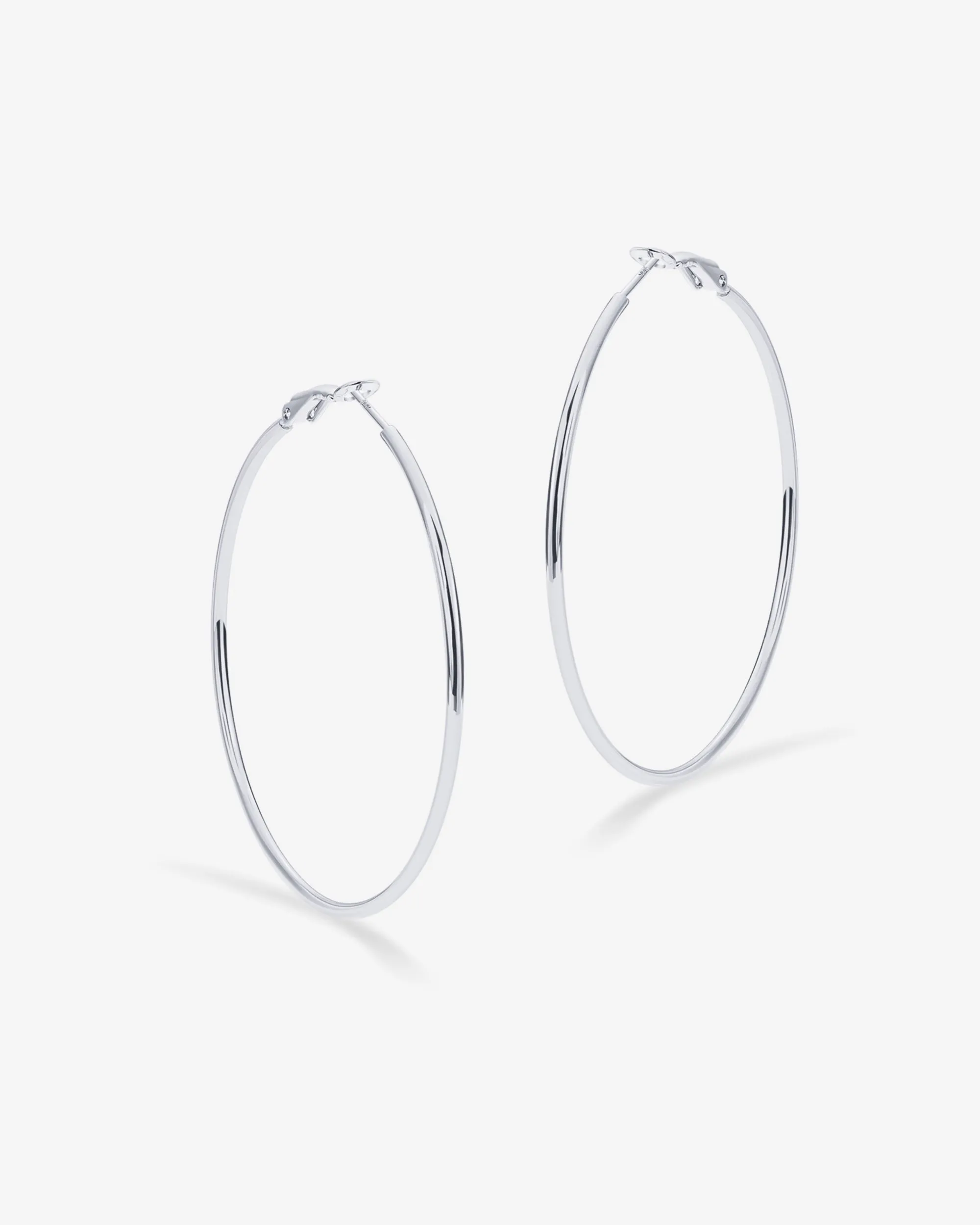 Clasp Back Thin Hoops