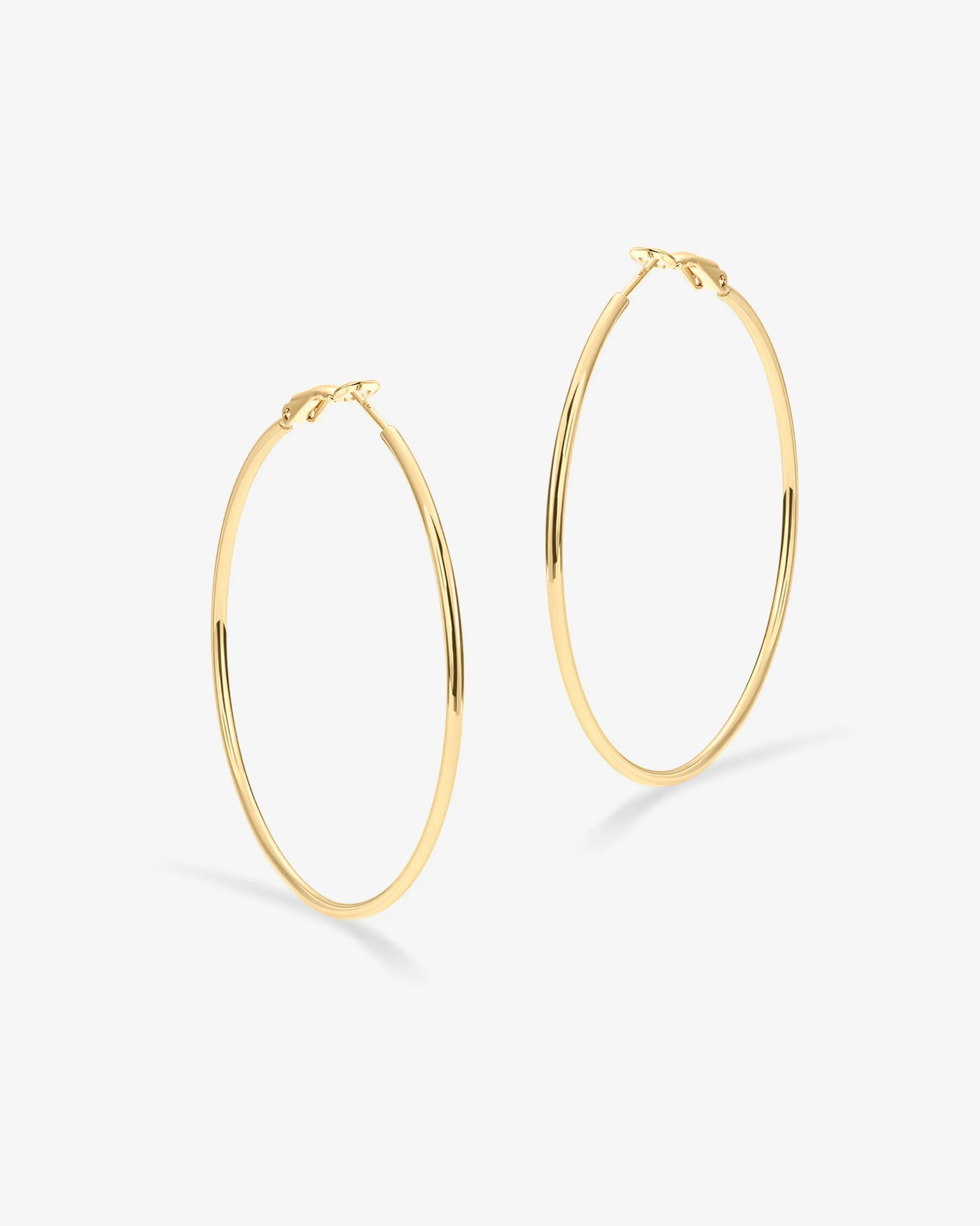 Clasp Back Thin Hoops