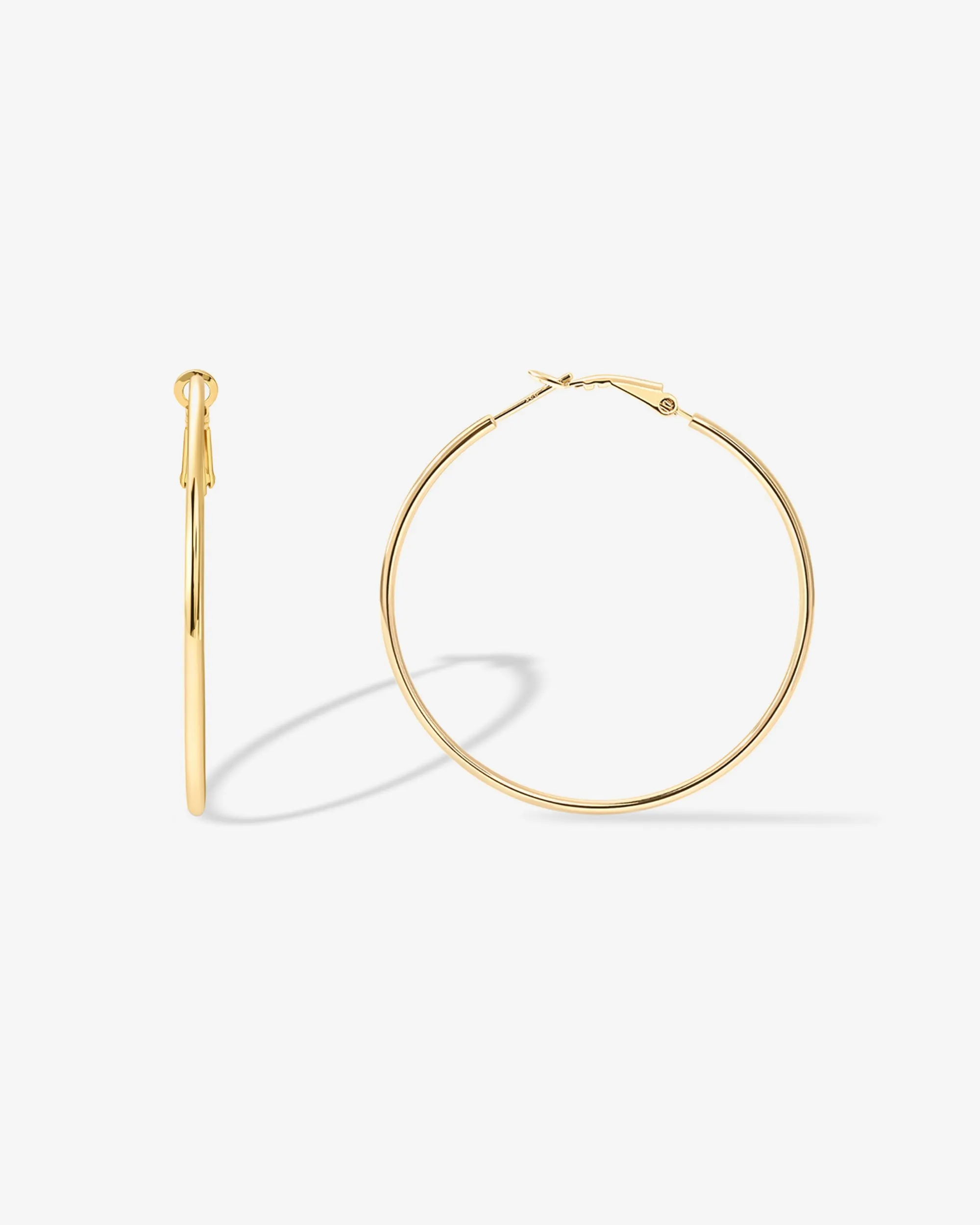 Clasp Back Thin Hoops