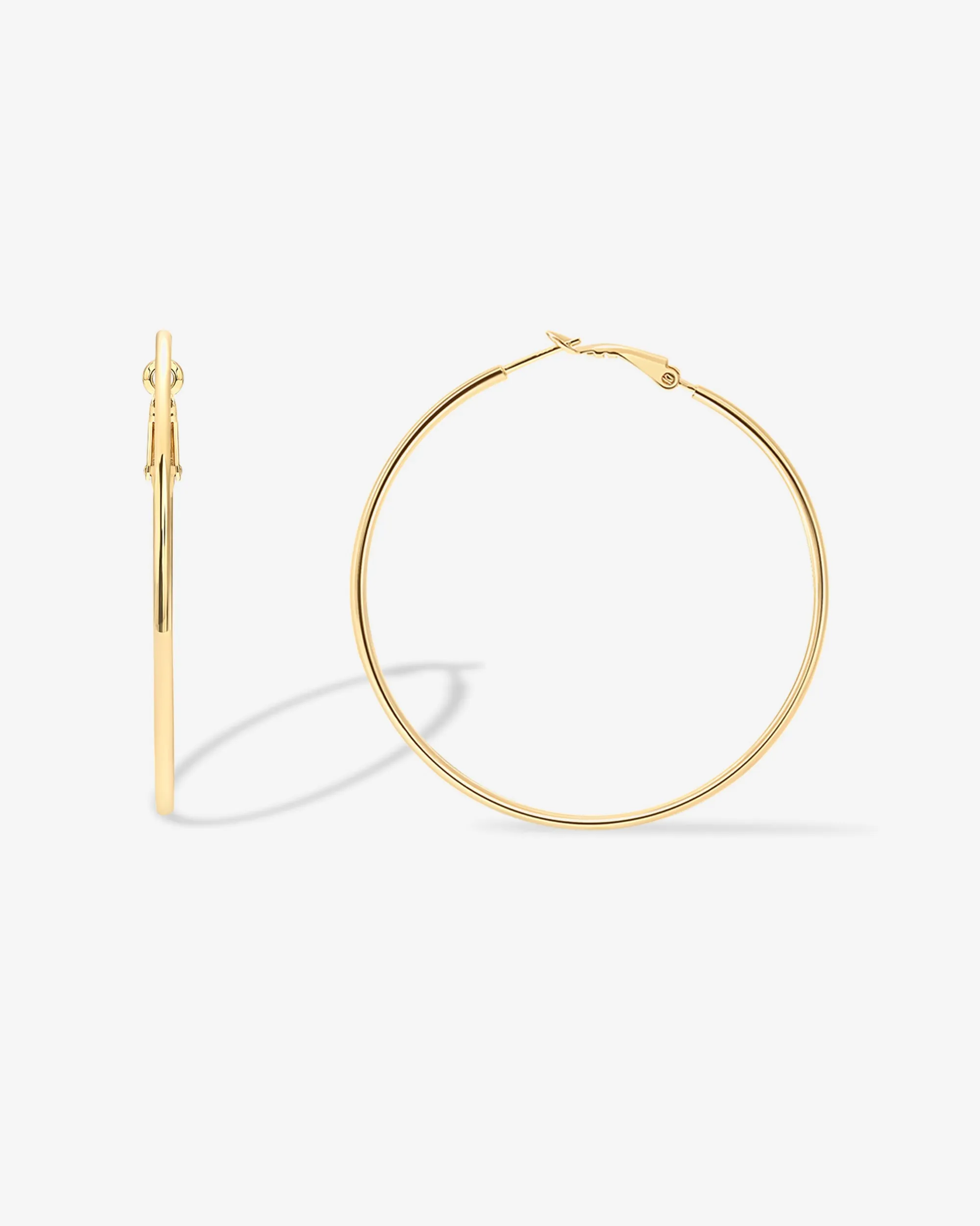 Clasp Back Thin Hoops