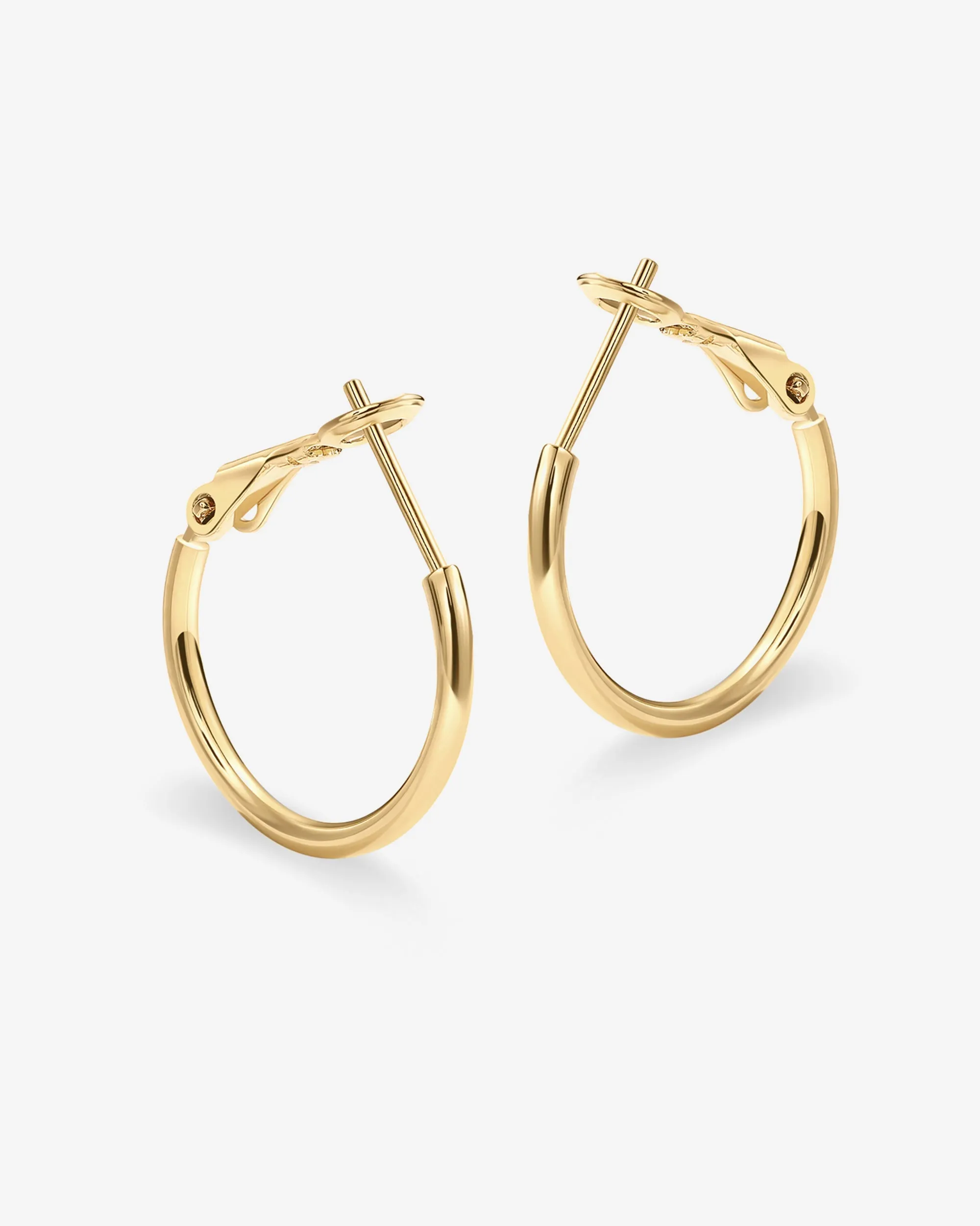 Clasp Back Thin Hoops