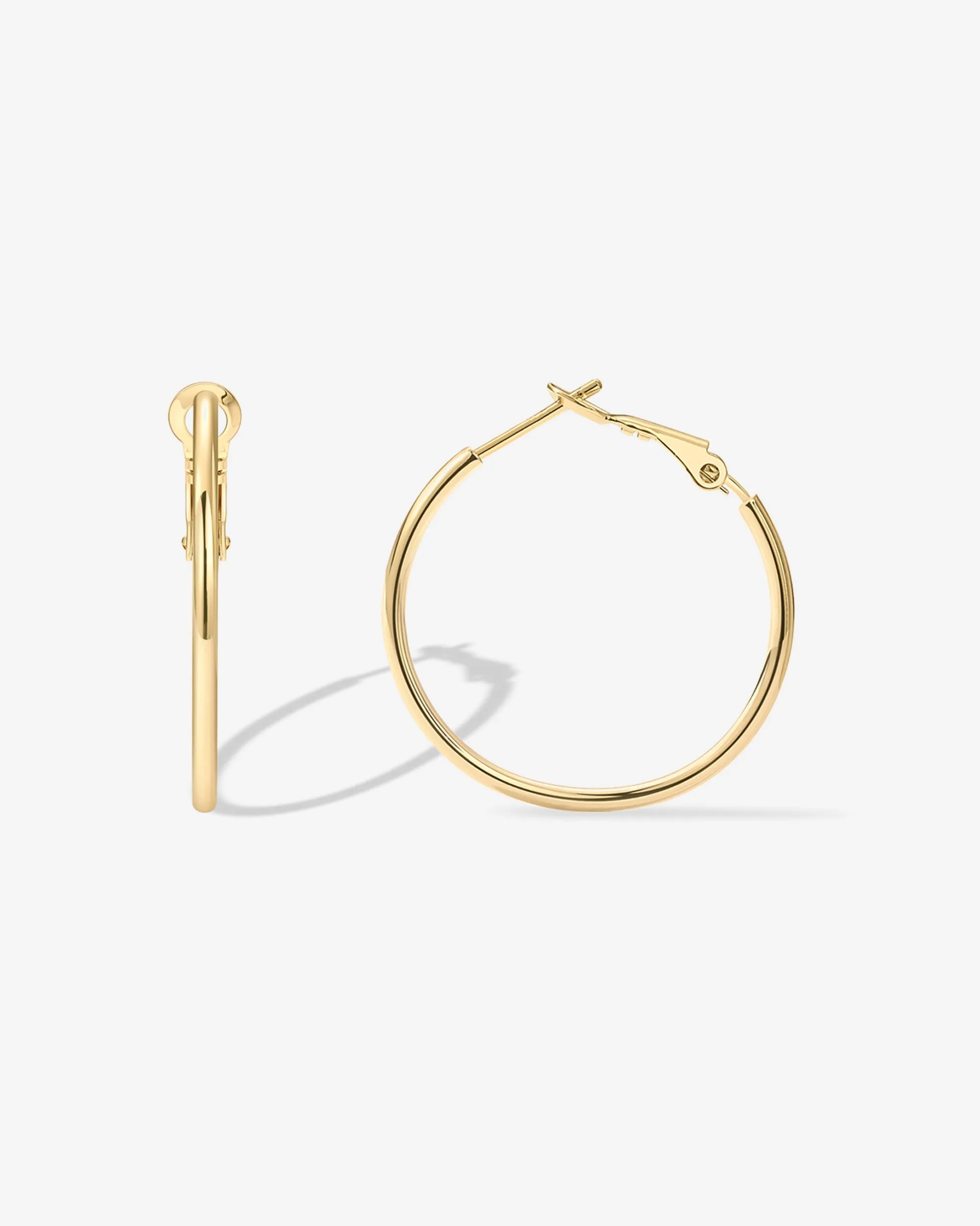 Clasp Back Thin Hoops