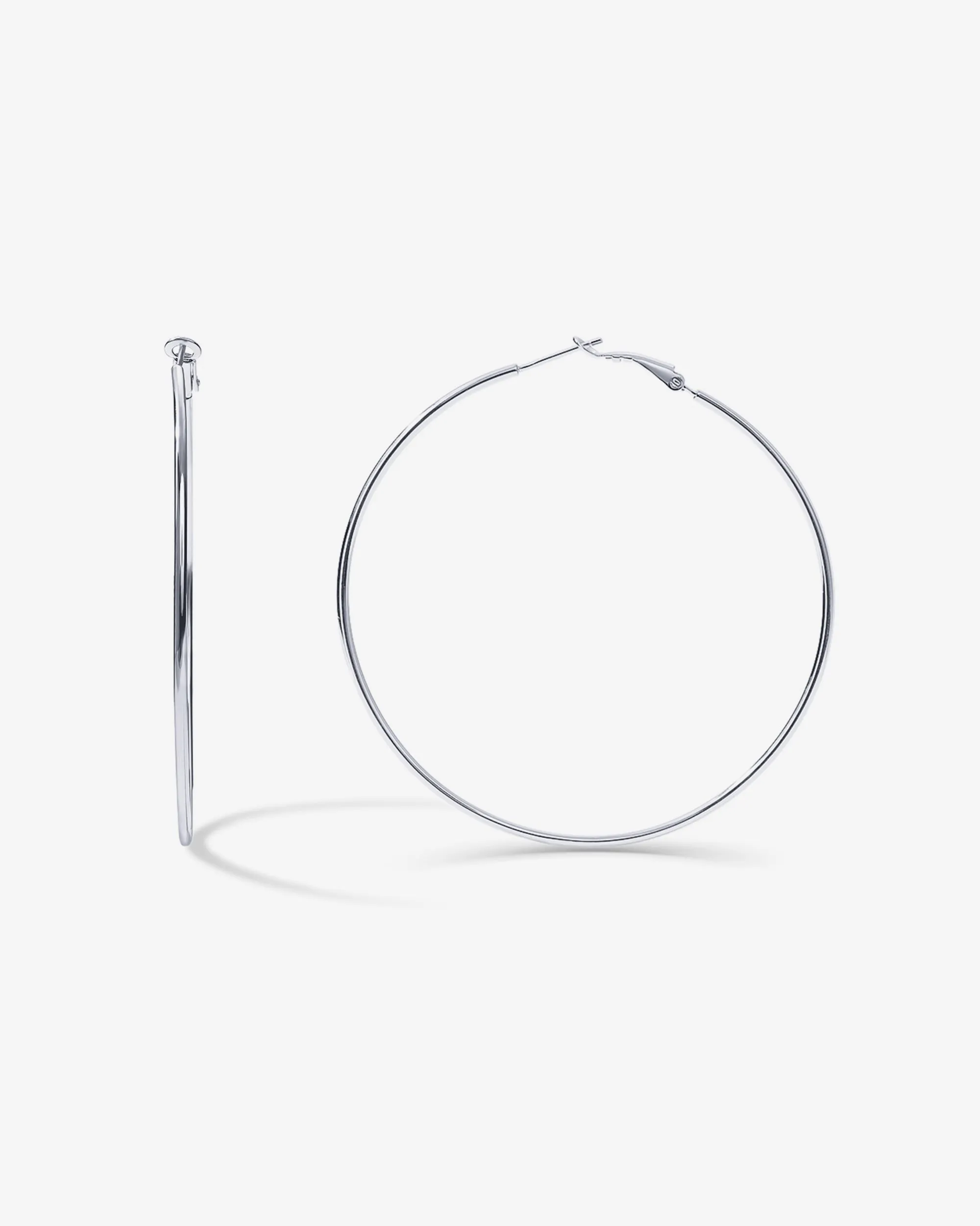 Clasp Back Thin Hoops