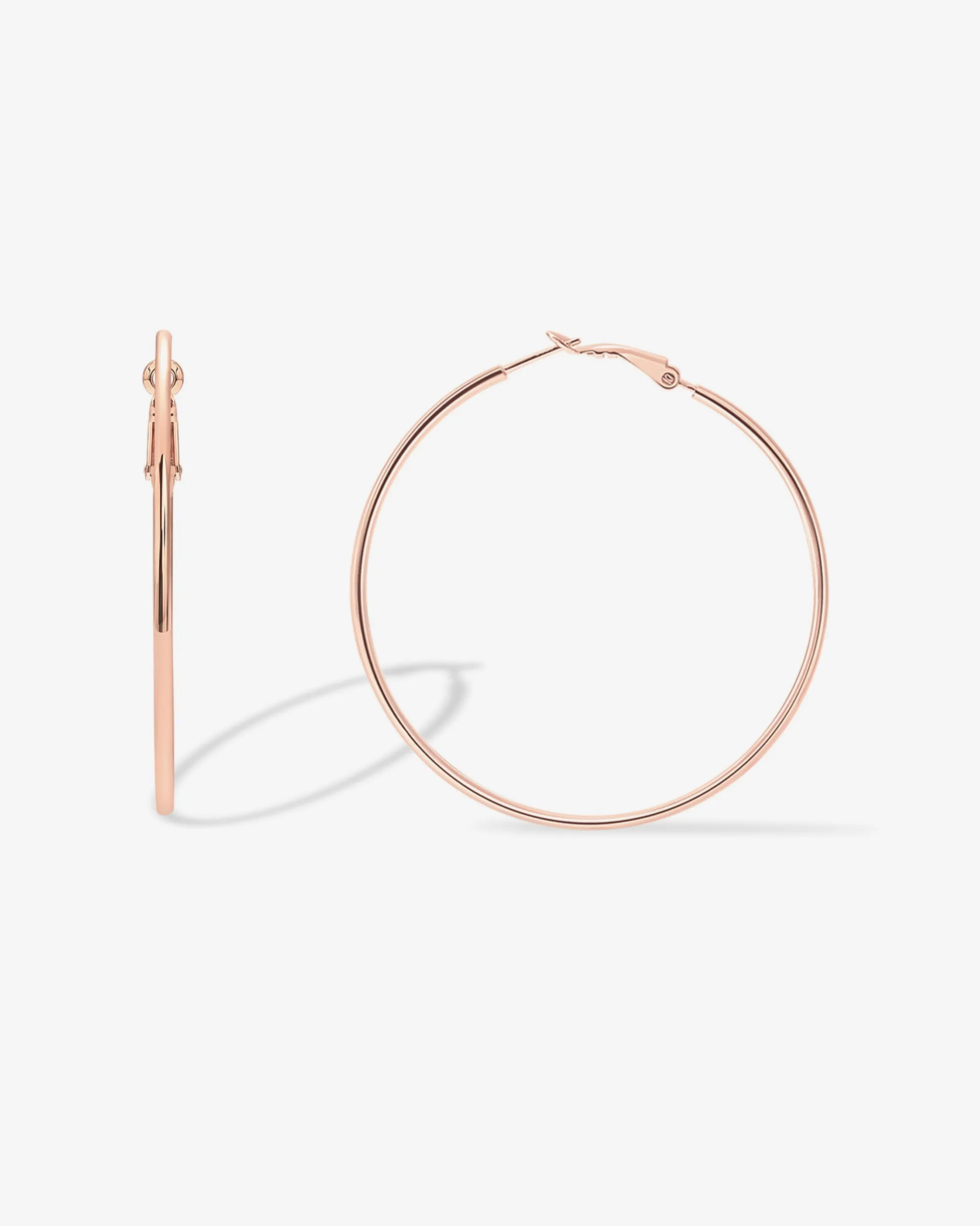 Clasp Back Thin Hoops