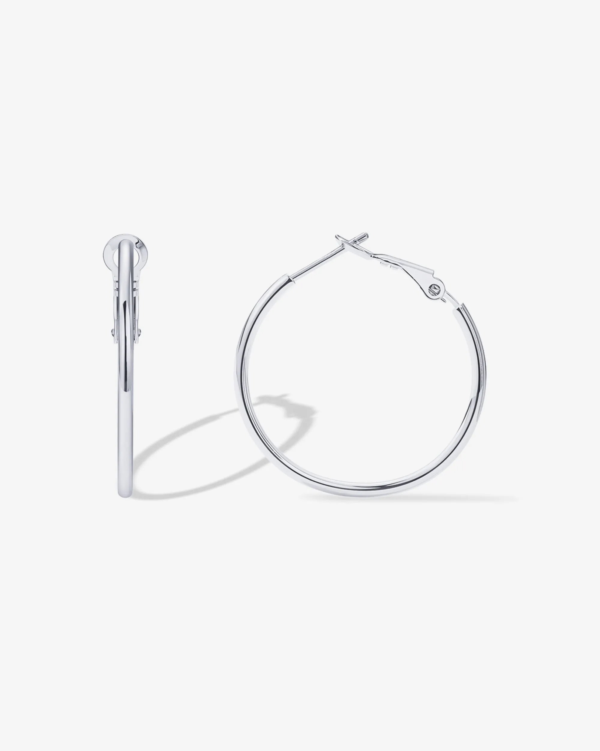 Clasp Back Thin Hoops