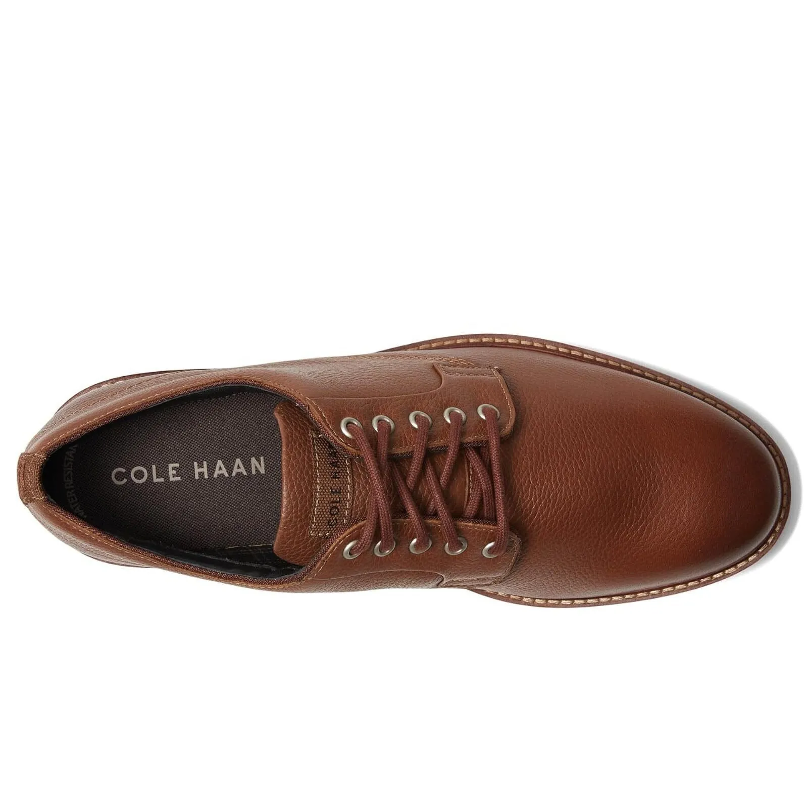 Cole Haan Men's Midland Lug Plain Toe Oxford CH Lumber/Grey Pinstripe WR C37600
