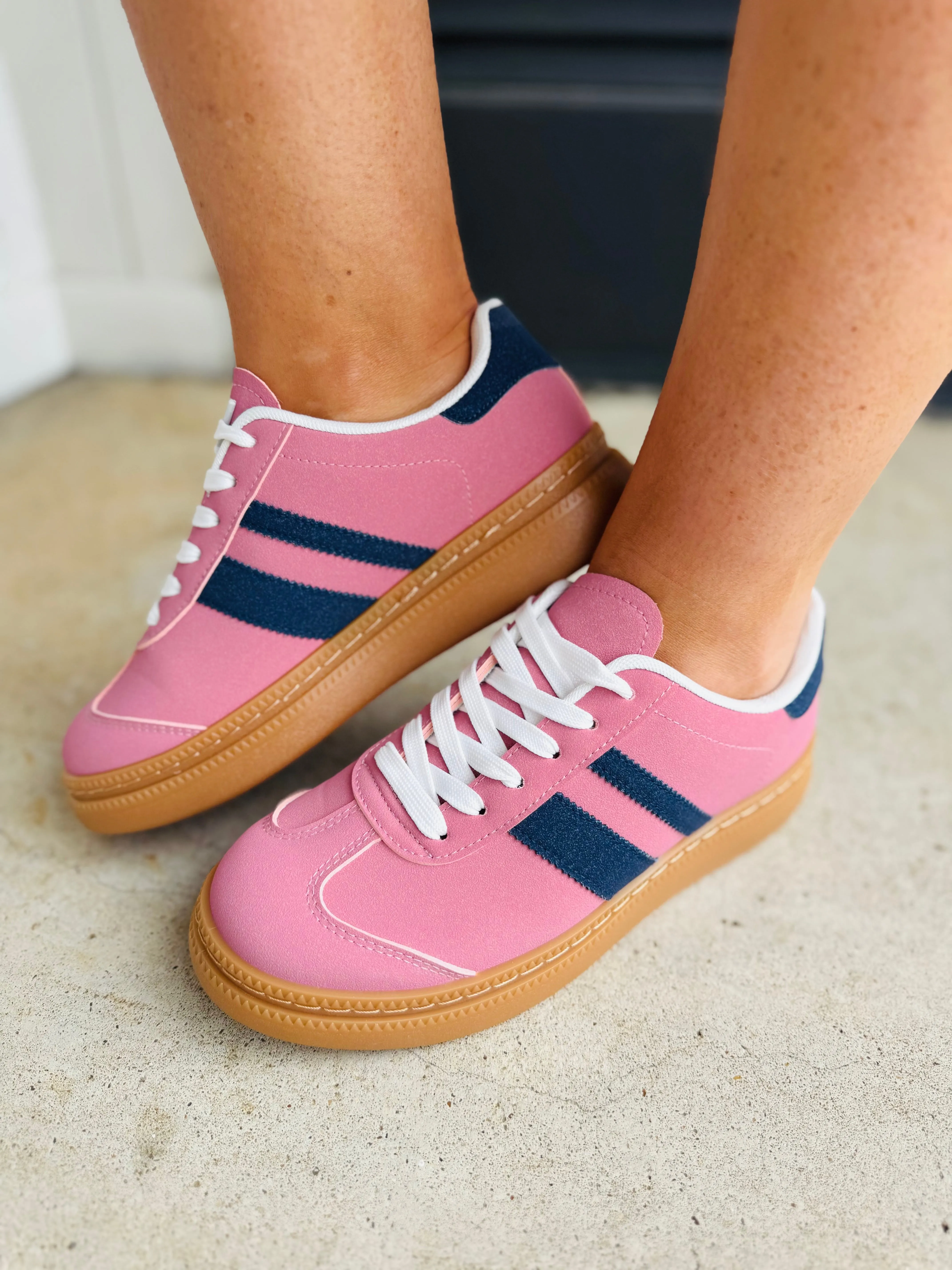 Cozzy pink and blue stripe