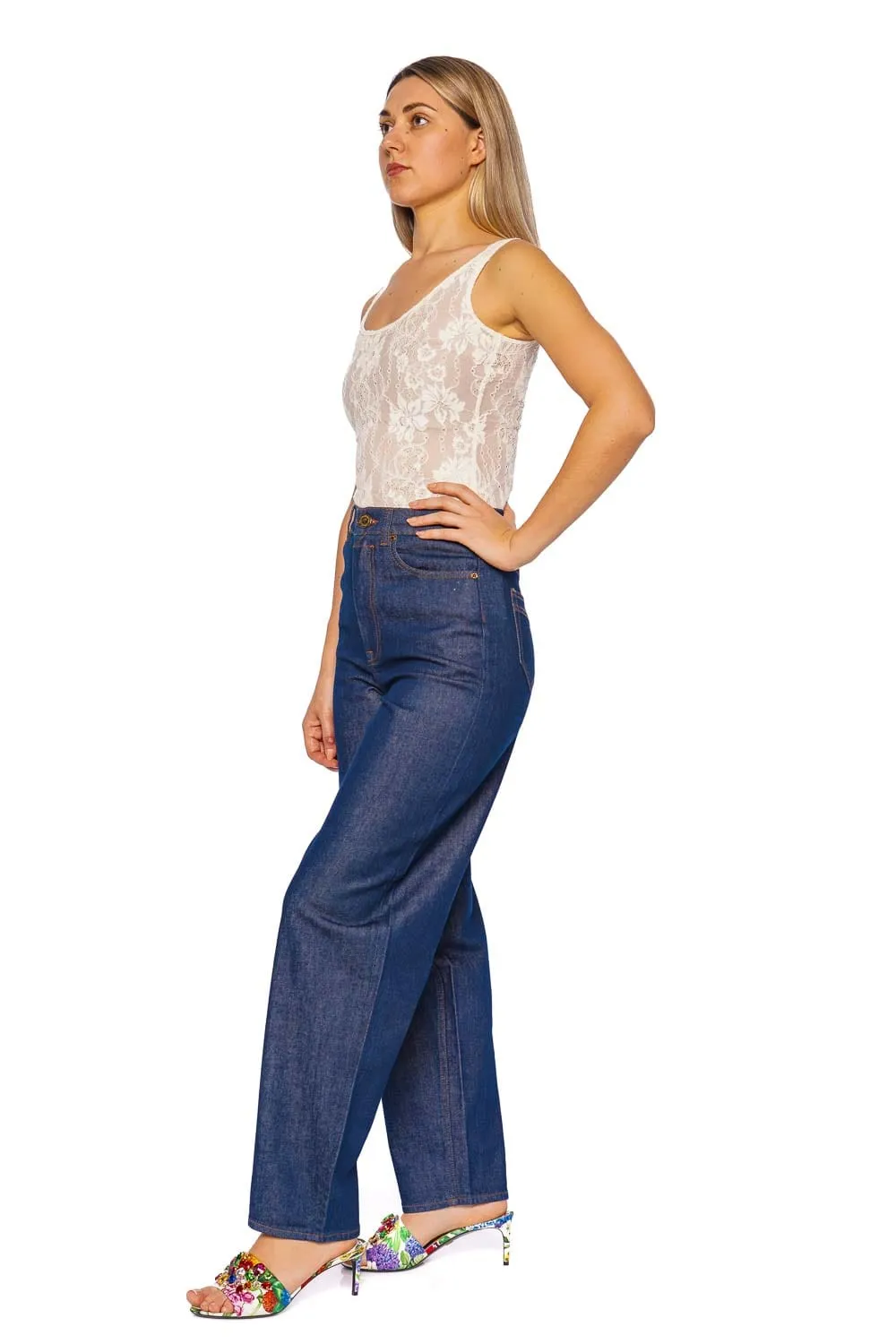 Cream Lace Scoop Neck Bodysuit