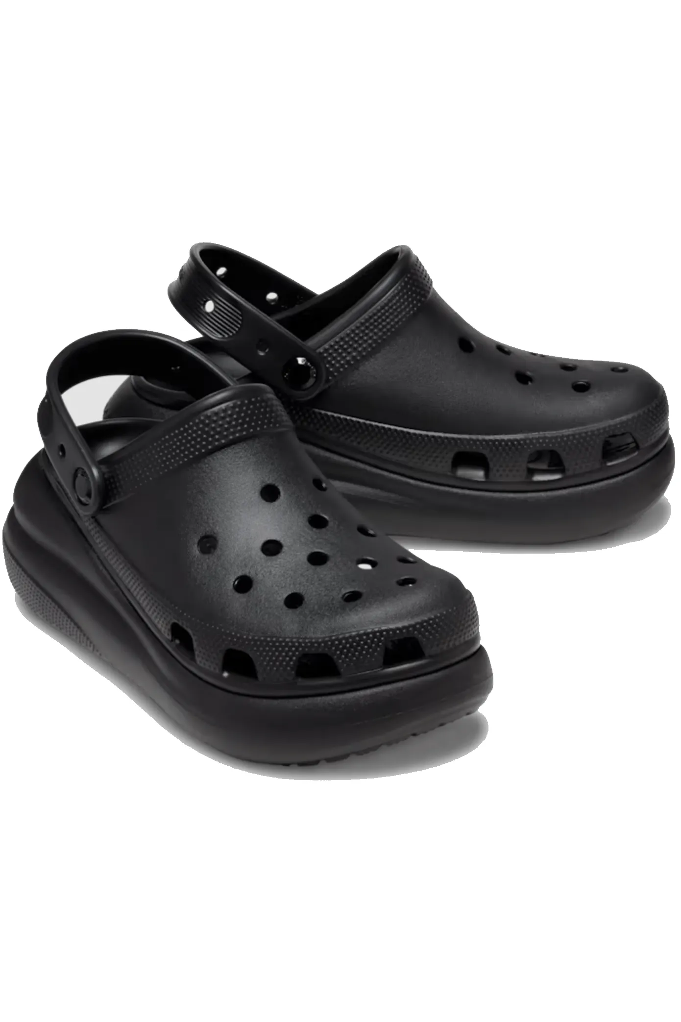CROCS WOMEN'S CRUSH CLOG PLATFORM - BLACK