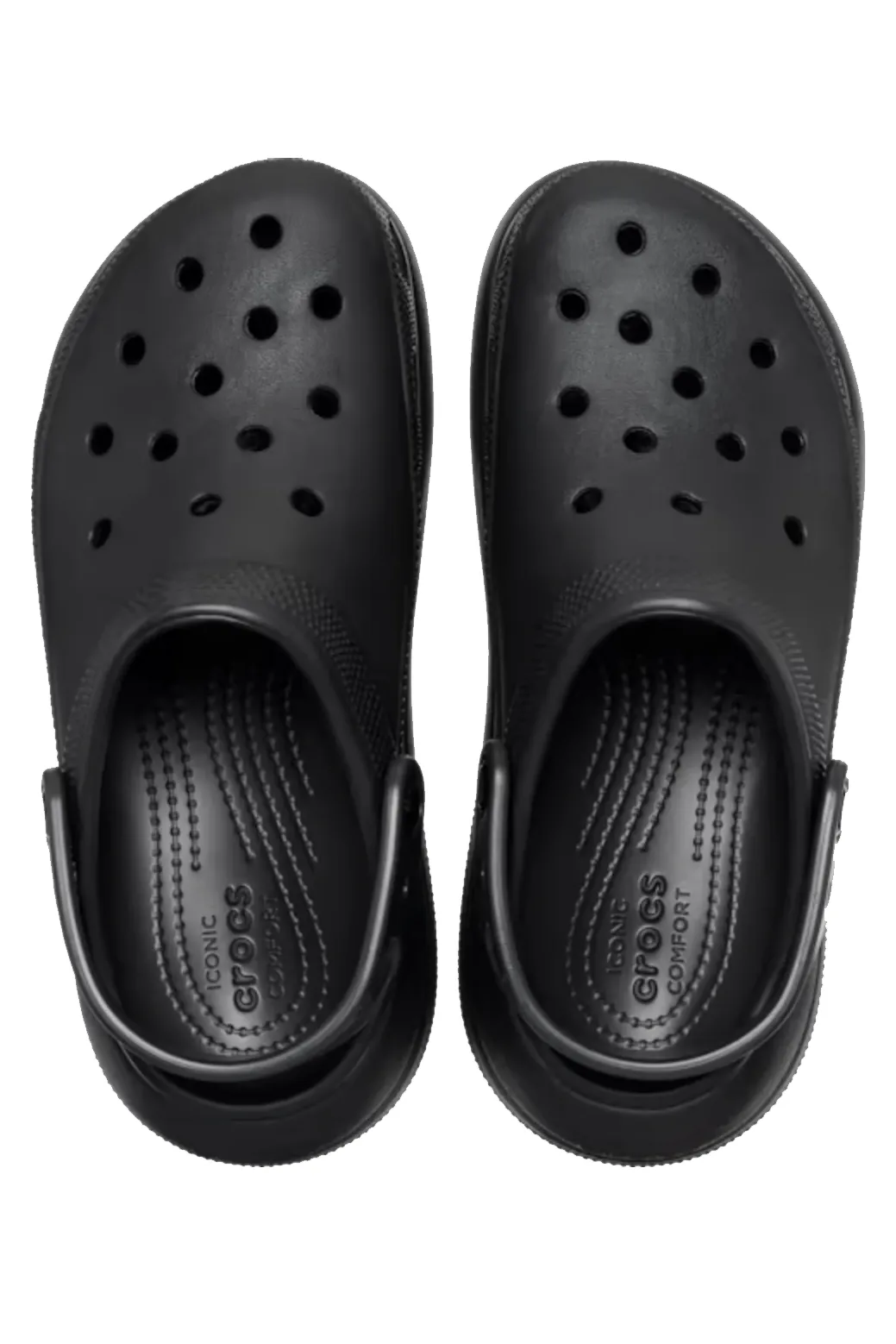 CROCS WOMEN'S CRUSH CLOG PLATFORM - BLACK
