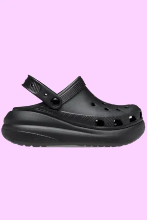 CROCS WOMEN'S CRUSH CLOG PLATFORM - BLACK