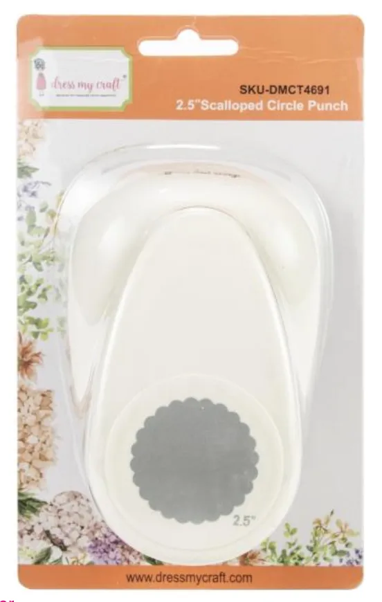 Dress My Craft 2.5" Scalloped Circle Punch {W141}