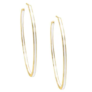 Enamel Thin Hoop Earring
