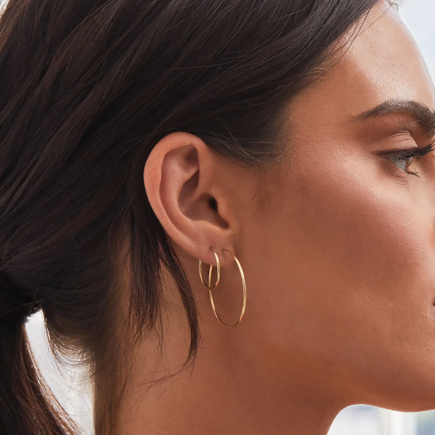Endless Gold Hoop Earrings
