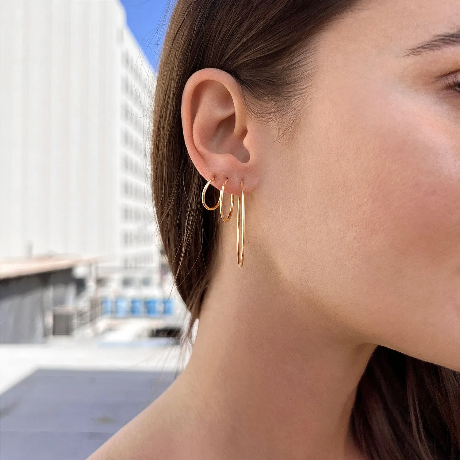 Endless Gold Hoop Earrings