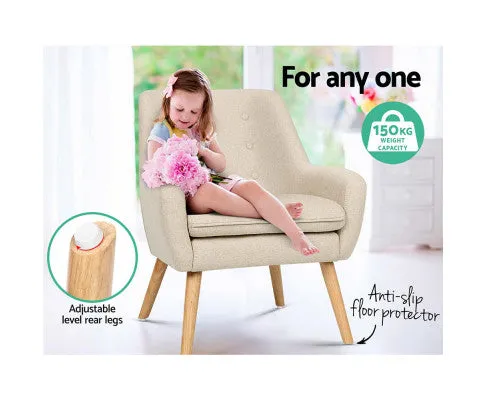 Fabric Dining Armchair - Beige