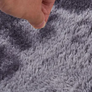 Floor Rug Shaggy Rugs Soft Large Carpet Area Tie-dyed Midnight City 80x120cm