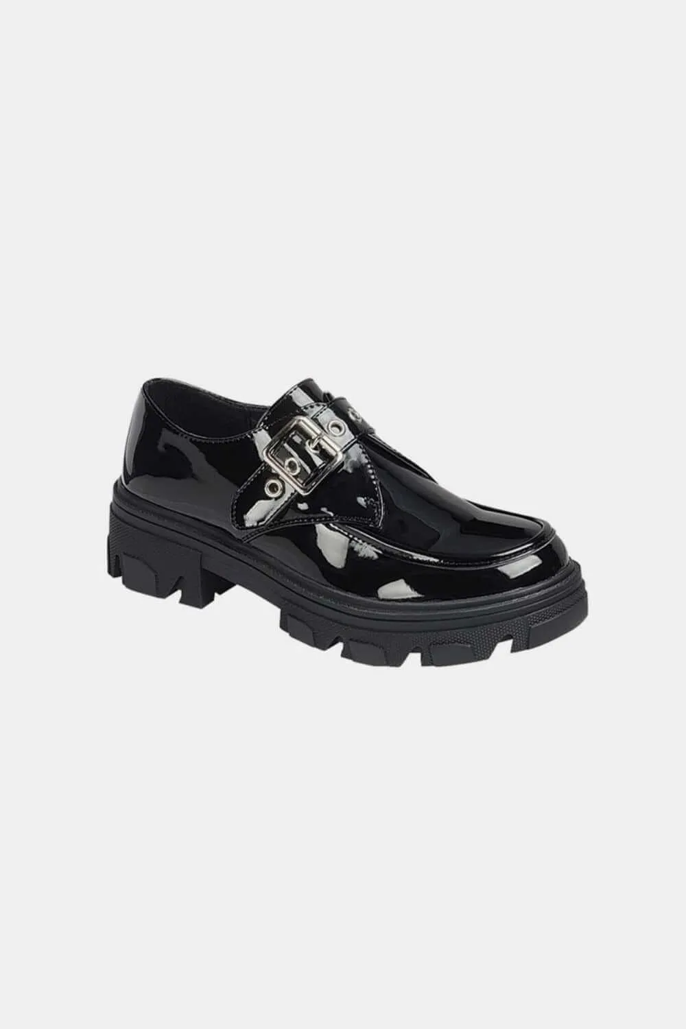 Forever Link Buckled Platform Lug Sole Loafers – Trendy