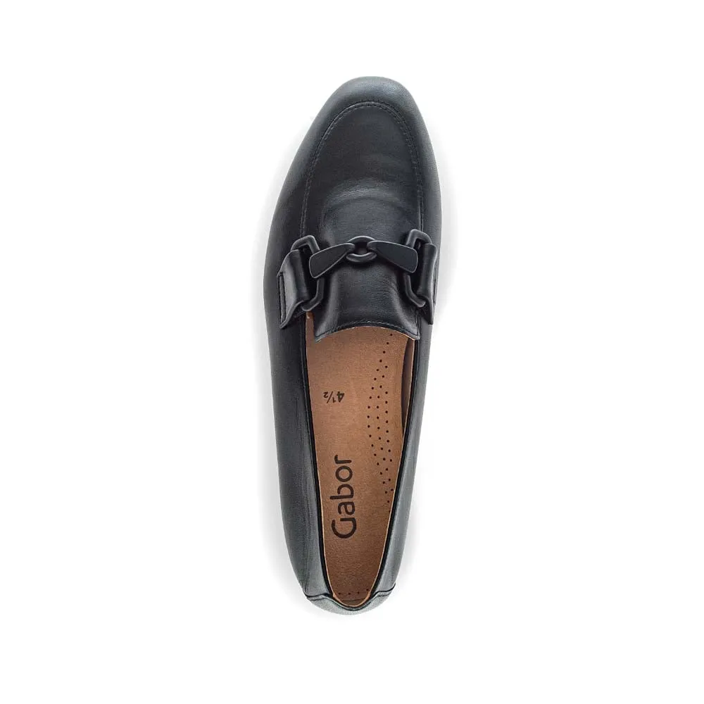Gabor Loafer with Buckle Black