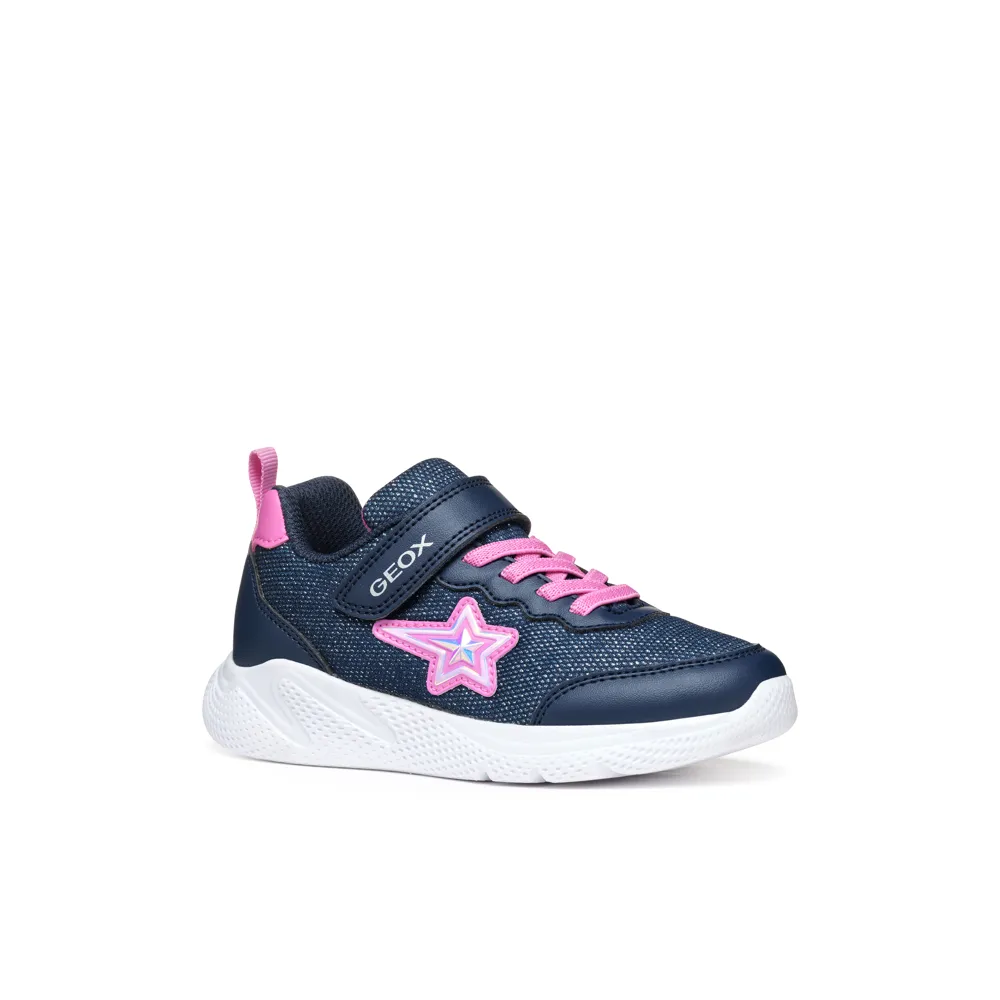 Geox - J Sprintye Girl - Navy/Fuchsia - Trainers