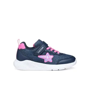 Geox - J Sprintye Girl - Navy/Fuchsia - Trainers