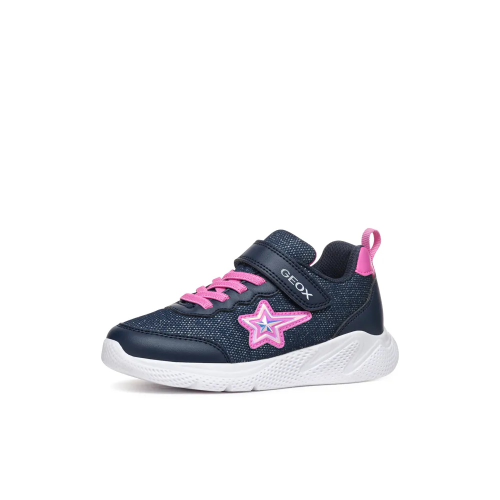 Geox - J Sprintye Girl - Navy/Fuchsia - Trainers