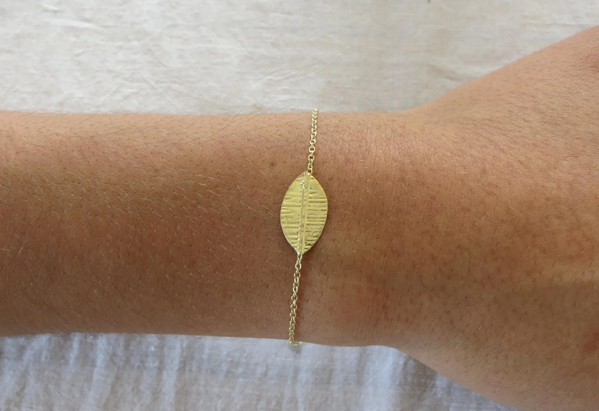 Gold Leaf Shape Bracelet