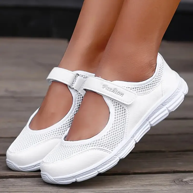 GS Comfy Knit | Gemakkelijke sneakers met open wreef en klittebandsluiting voor dames