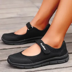 GS Comfy Knit | Gemakkelijke sneakers met open wreef en klittebandsluiting voor dames