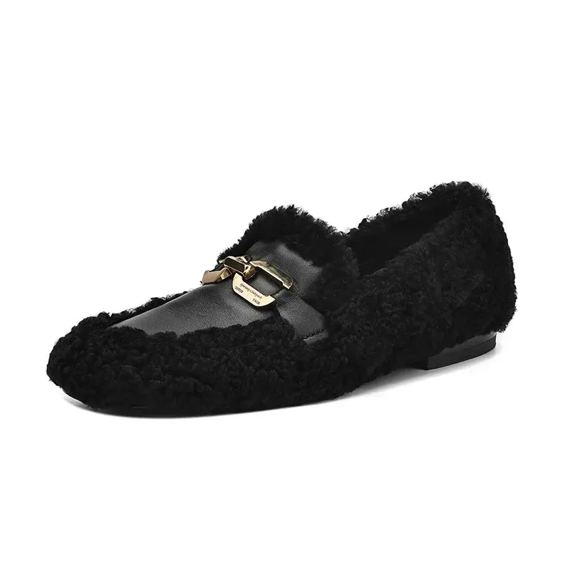 Hudson Leather Soft Plush Slip Loafers
