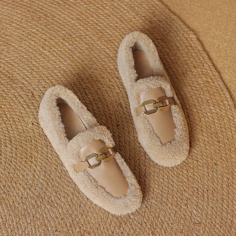 Hudson Leather Soft Plush Slip Loafers