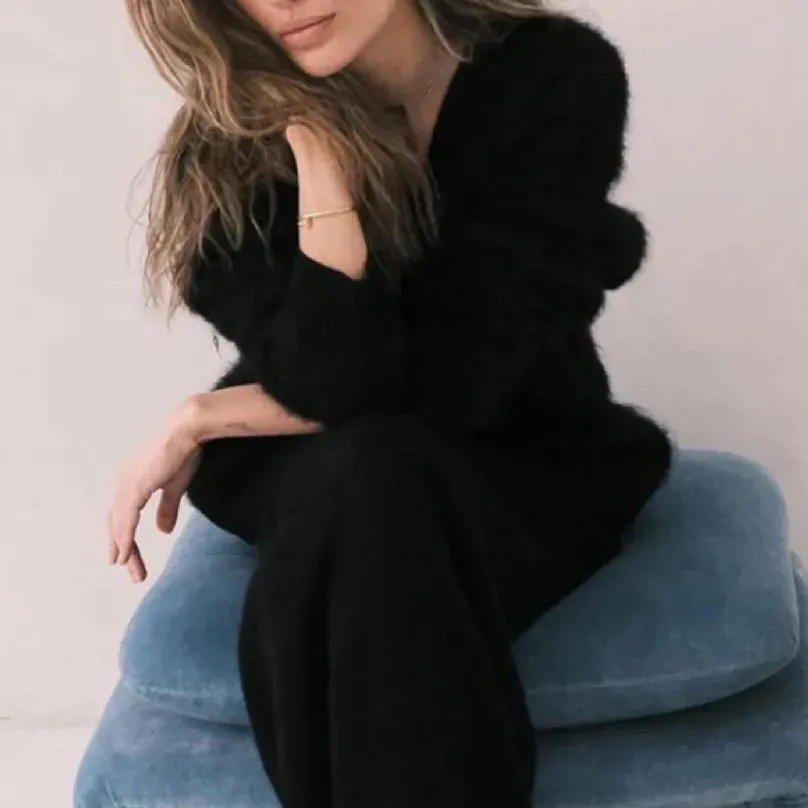 Influence Oversized Button-Up Fuzzy Knit Cardigan