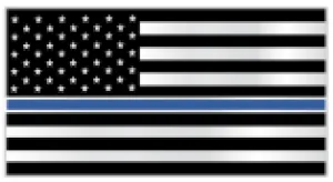 LAPEL PIN - THIN BLUE LINE FLAG PIN