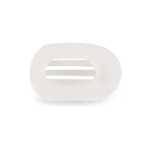 Large Coconut White Flat Oval Hair Clip