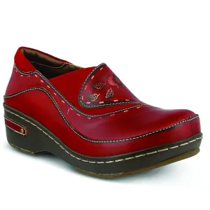L`Artiste by Spring Step Women's Burbank Clog - Red