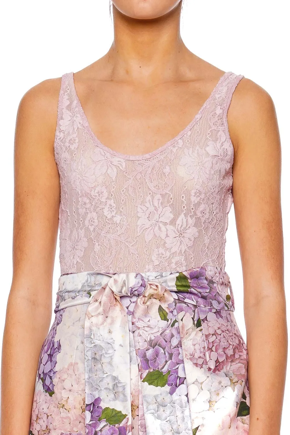 Lilac Lace Scoop Sleeveless Bodysuit
